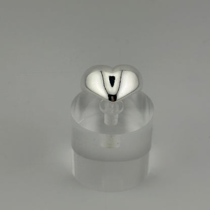 Sterling Silver Puff Heart Ring – Adjustable Statement Cutie