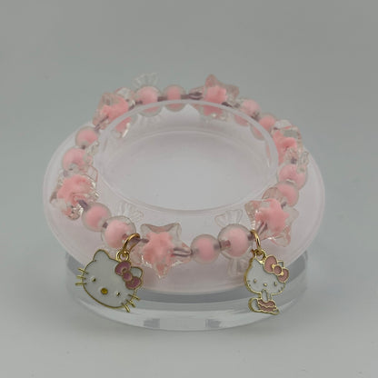 Hello Kitty Pink Beaded Bracelet