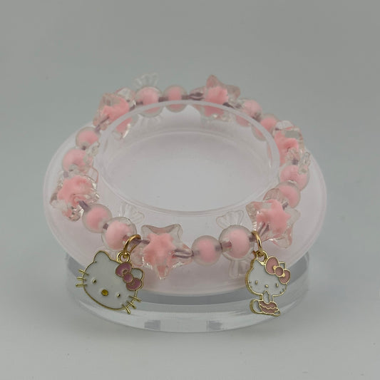 Hello Kitty Pink Beaded Bracelet