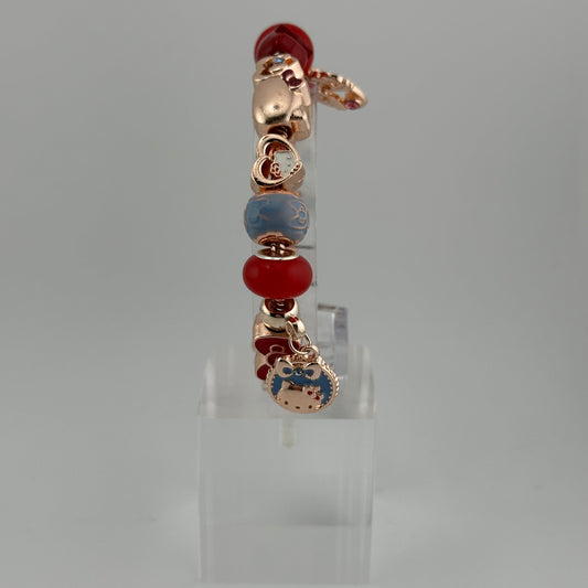 Rose Gold Hello Kitty Charm Bracelet