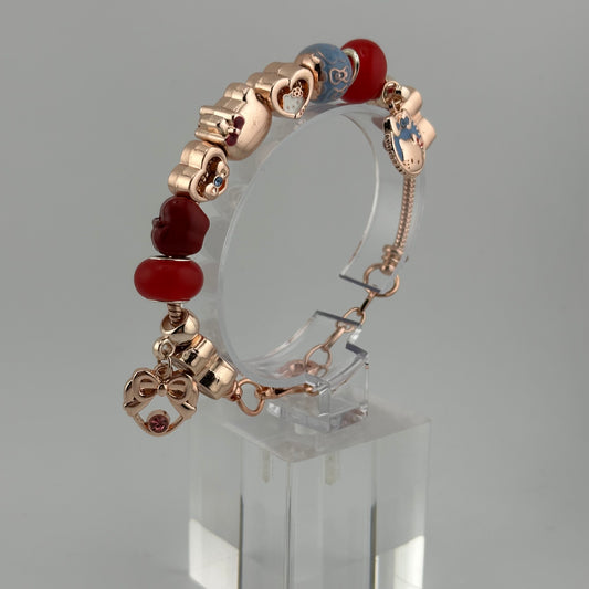Rose Gold Hello Kitty Charm Bracelet