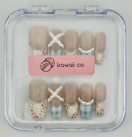 Bluebell Picnic Press-On Nails - Kawaii Co.
