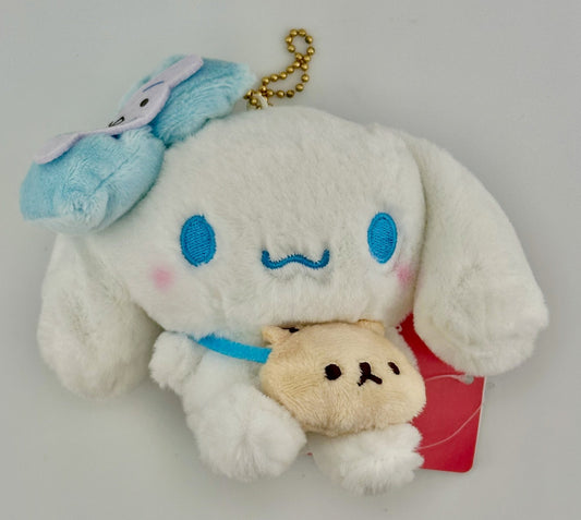 Cinnamoroll Bag Charm Plush – Blue Bow with Tiny Pup Friend - Kawaii Co.