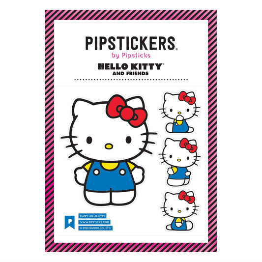 Fuzzy Hello Kitty Stickers - Kawaii Co.