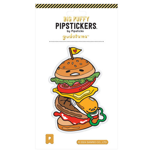 Gudetama Sandwich Tower Big Puffy Sticker - Kawaii Co.