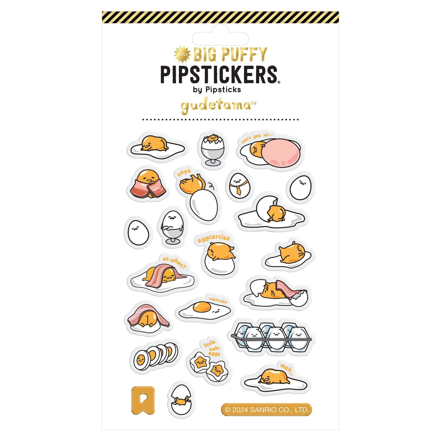 Gudetama So What? Little Puffy Stickers - Kawaii Co.