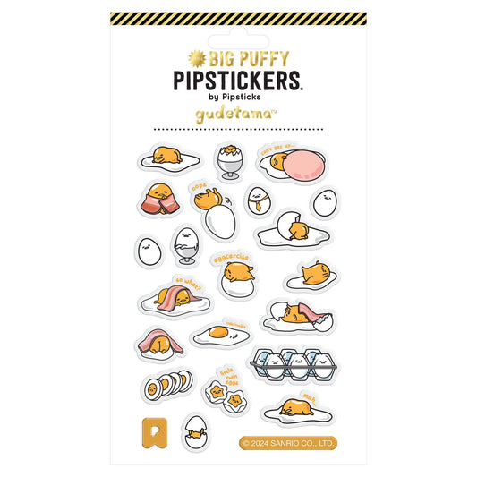 Gudetama So What? Little Puffy Stickers - Kawaii Co.