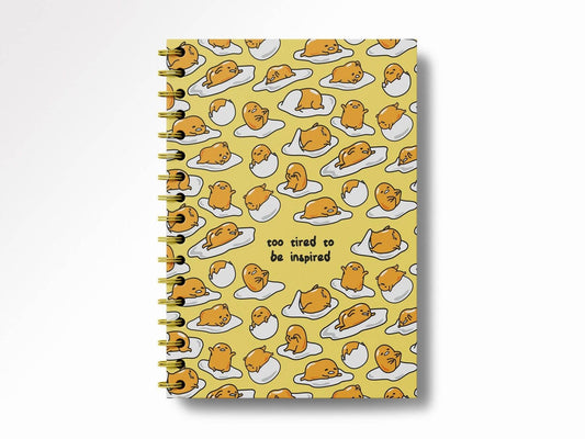 Gudetama Too Tired Spiral Notebook - Kawaii Co.