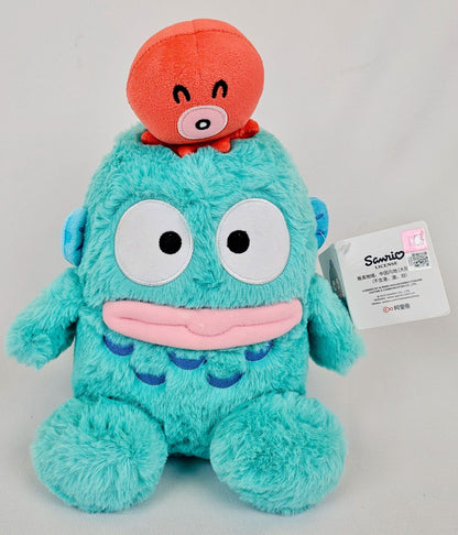 Hangyodon Kawaii Plush with Tiny Octopus Friend – Teal Fuzzy - Kawaii Co.