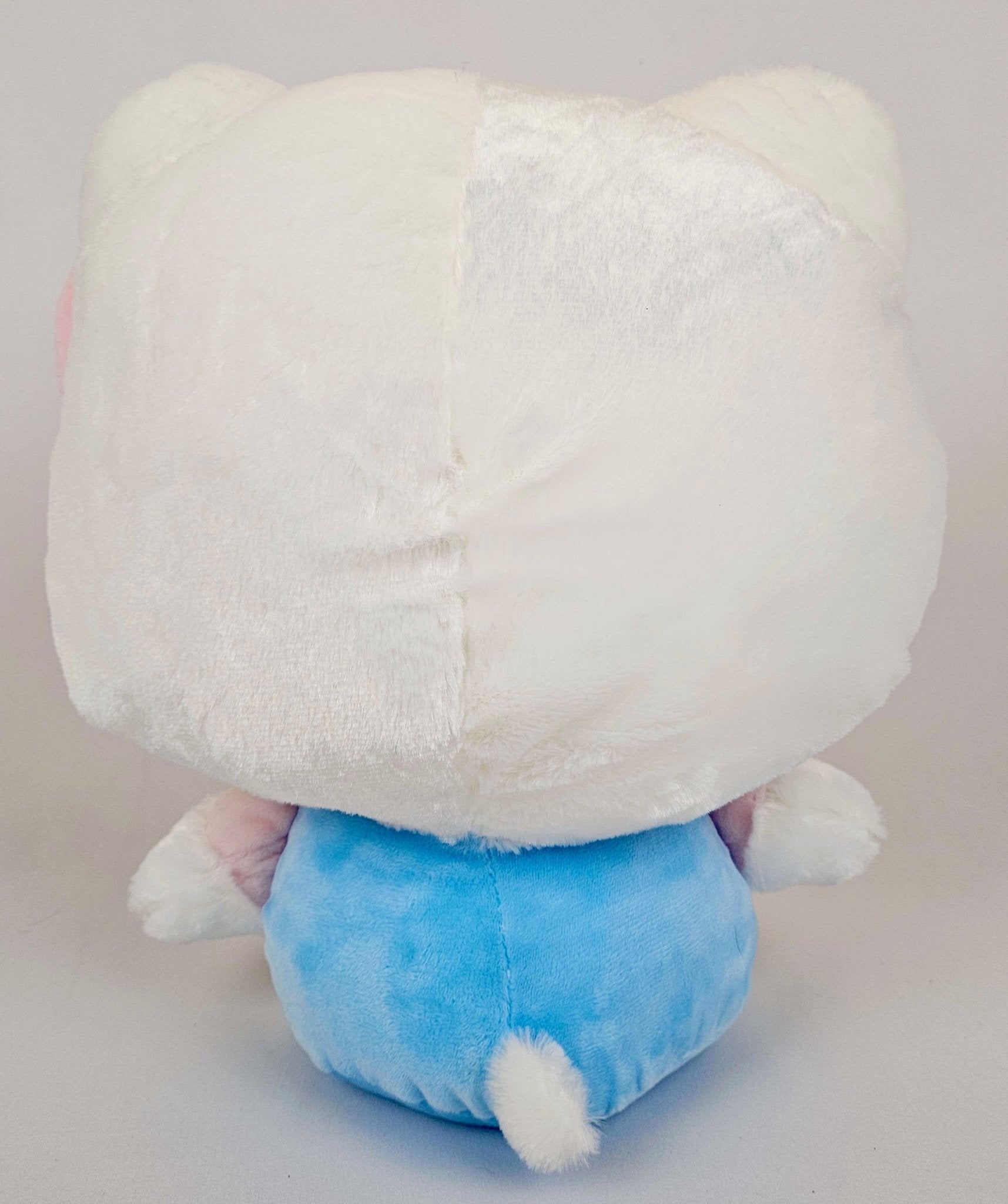 Hello Kitty Kawaii Plush with Pink Bow & Blue Overalls – Sanrio Classic - Kawaii Co.