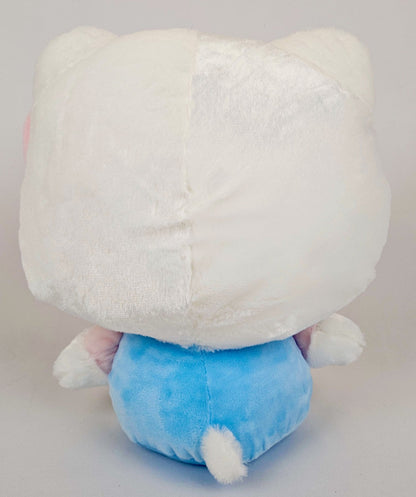 Hello Kitty Kawaii Plush with Pink Bow & Blue Overalls – Sanrio Classic - Kawaii Co.