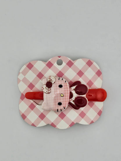 Hello Kitty Plaid Barrette - Kawaii Co.