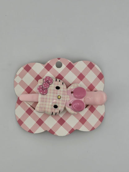 Hello Kitty Plaid Barrette - Kawaii Co.