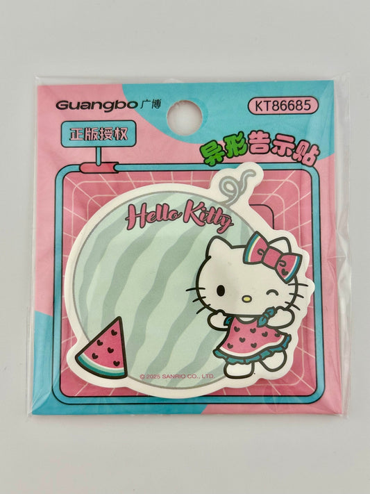 Hello Kitty Watermelon Shaped Sticky Notes (30pcs) | Cute Kawaii Sanrio Memo Notes | Summer Aesthetic Desk Stationery - Kawaii Co.