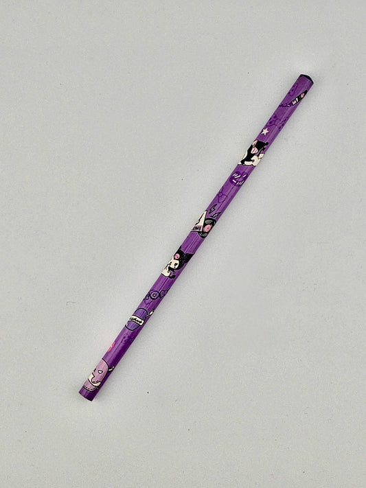 Kawaii Kuromi Purple HB Pencil Set – 12 - Pack | Cute Sanrio Stationery for School, Journaling & Gacha Gifts - Kawaii Co.