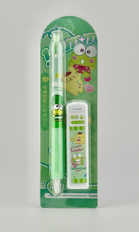 Keroppi & Pom Pom Purin Mechanical Pencil & Lead Set | Kawaii Stationery Supplies - Kawaii Co.