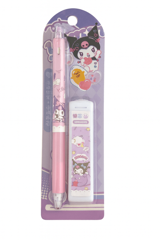 Kuromi & Gudetama Mechanical Pencil & Lead Set | Kawaii Stationery Supplies - Kawaii Co.