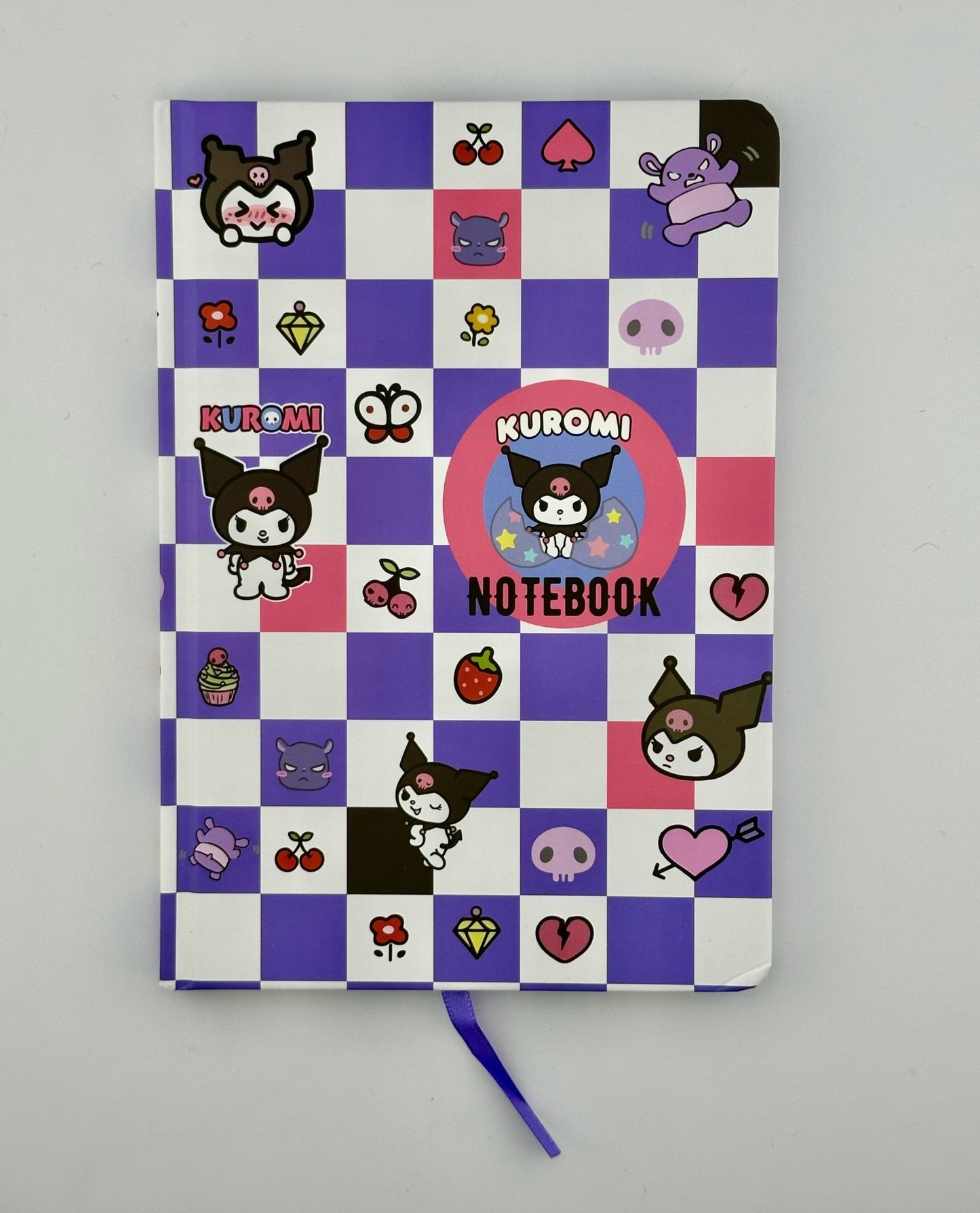 Kuromi Hardcover Notebook – Cute Sanrio Lined Journal with Ribbon Bookmark - Kawaii Co.