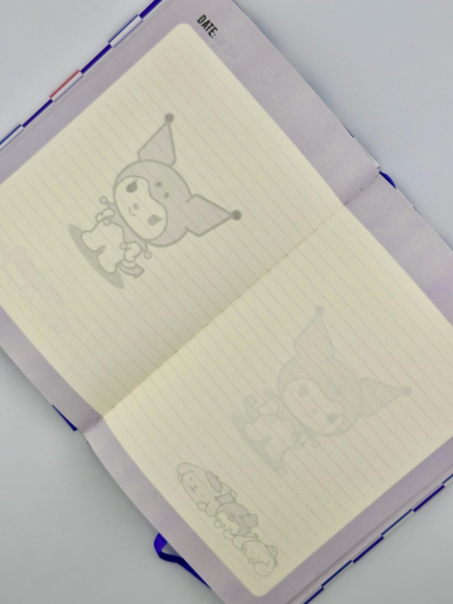 Kuromi Hardcover Notebook – Cute Sanrio Lined Journal with Ribbon Bookmark - Kawaii Co.