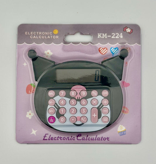 Kuromi–Themed Cute Electronic Calculator | Kawaii Desk & School Supplies - Kawaii Co.