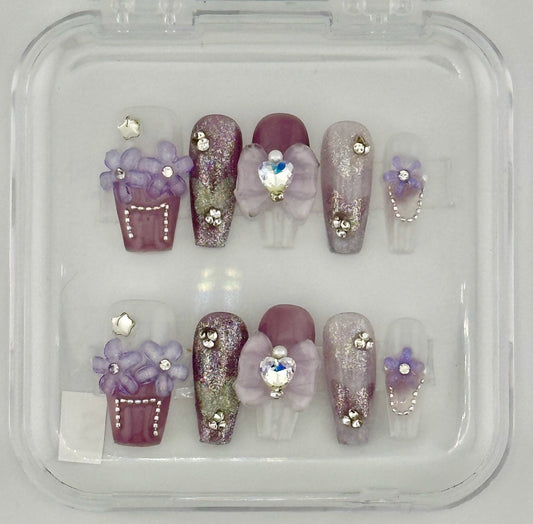 Lavender Waltz Press-On Nails - Kawaii Co.