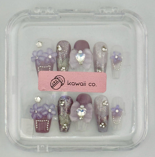 Lavender Waltz Press-On Nails - Kawaii Co.