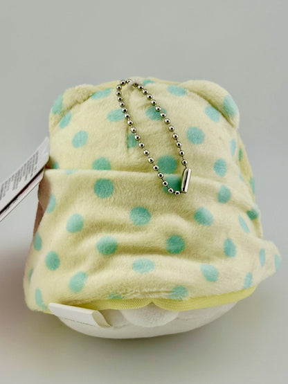 Marumofubiyori Bag Charm Plush – Polka - Dot Hood with Plush Fish - Kawaii Co.