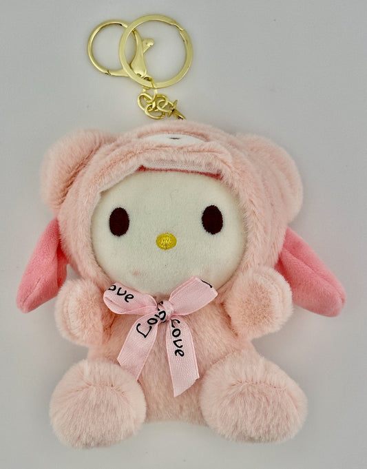 My Melody Bag Charm Plush – Bear Hood - Kawaii Co.