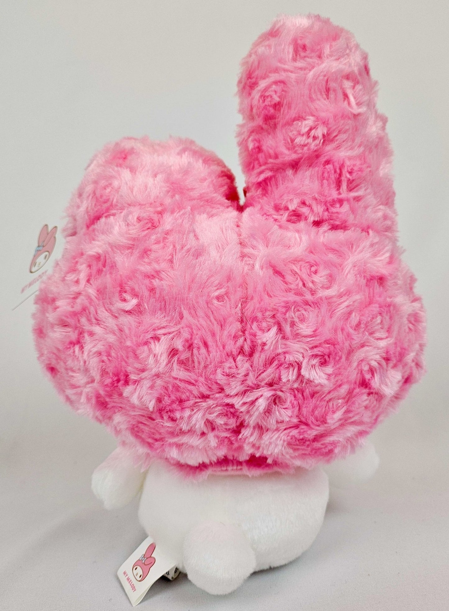 My Melody Kawaii Plush with Floral Bow & Lace – Pink Fuzzy Hood - Kawaii Co.