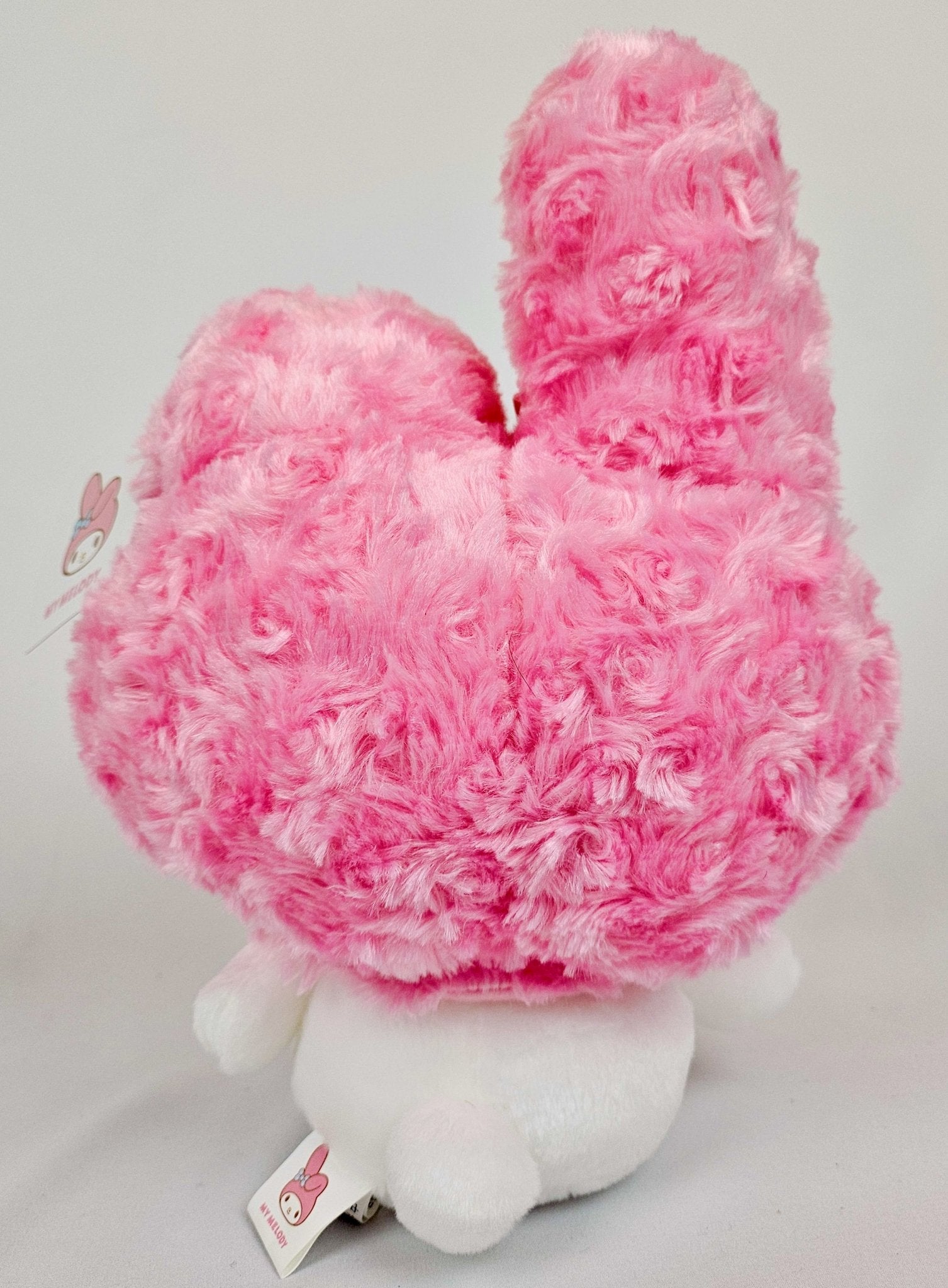 My Melody Kawaii Plush with Floral Bow & Lace – Pink Fuzzy Hood - Kawaii Co.