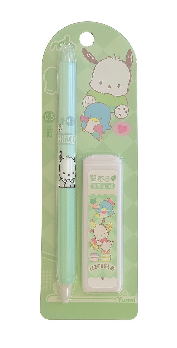 Pochacco & Tuxedo Sam Mechanical Pencil & Lead Set | Kawaii Stationery Supplies - Kawaii Co.