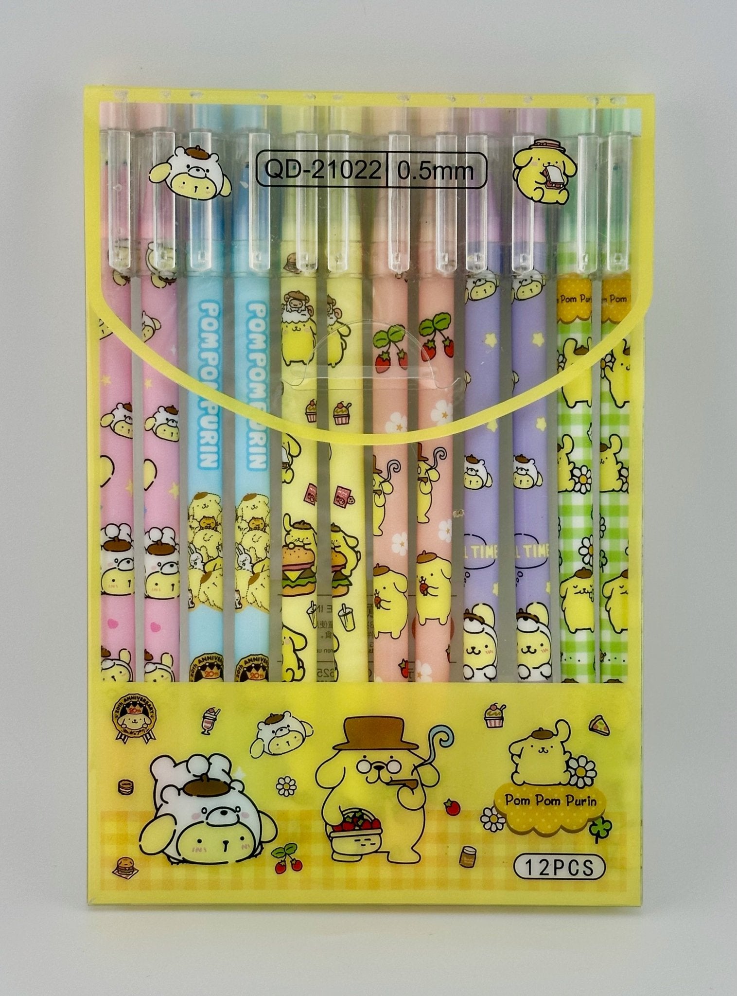 Pompompurin 12 Pcs Erasable Pens - Kawaii Co.