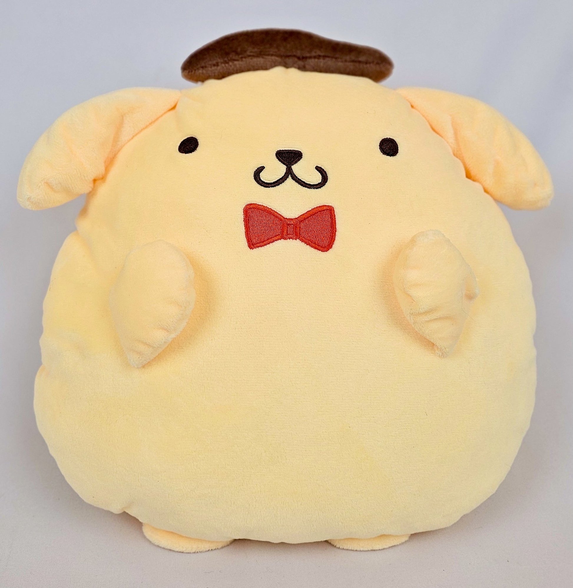 Pompompurin Kawaii Plush – Round Pudgy Pup with Beret & Bow Tie - Kawaii Co.