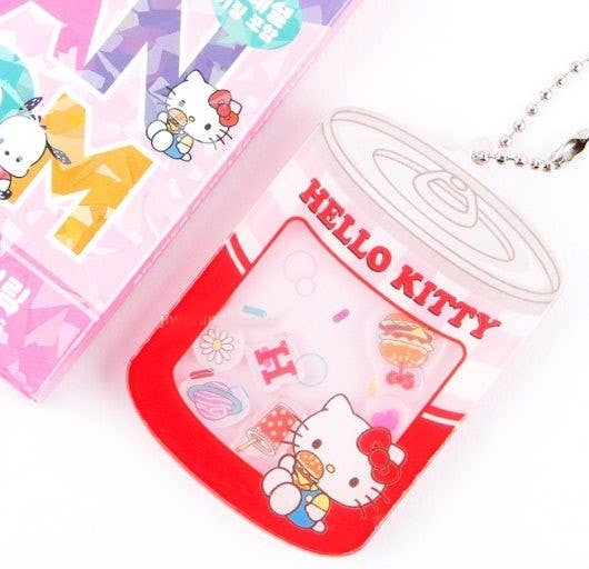 Sanrio Characters Random Shaker Acrylic Keyring – Can Series (1 random piece) - Kawaii Co.