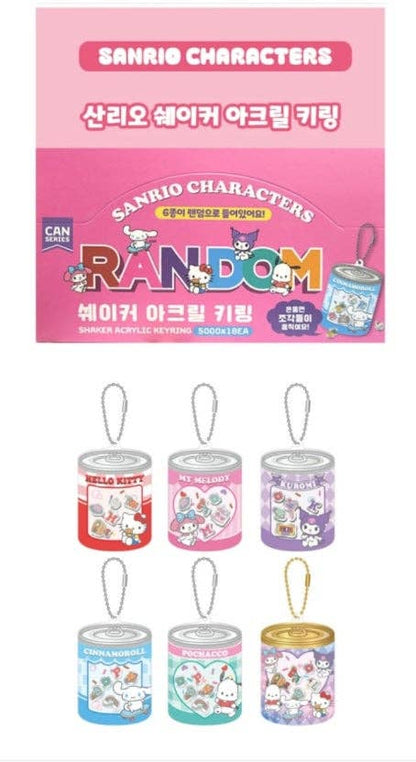 Sanrio Characters Random Shaker Acrylic Keyring – Can Series (1 random piece) - Kawaii Co.