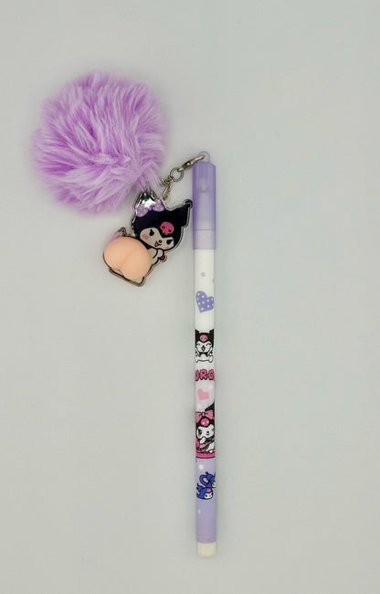 Squeeze Bum and Pompom gel Pens - Kawaii Co.