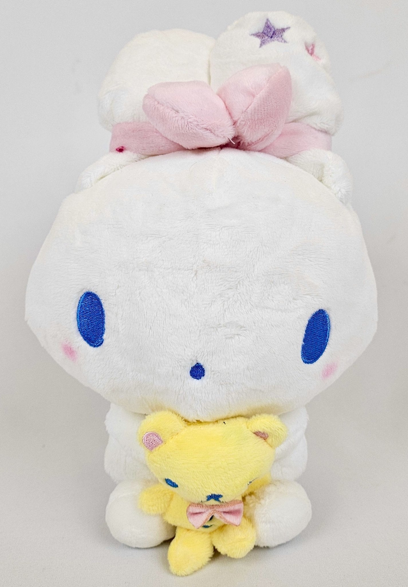 Sugar Bunnies Kawaii Plush – Pink Scarf & Polka - Dot Ears - Kawaii Co.